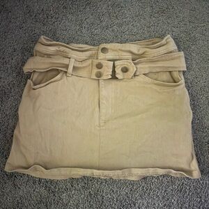Tan Women's Skirt with Belt